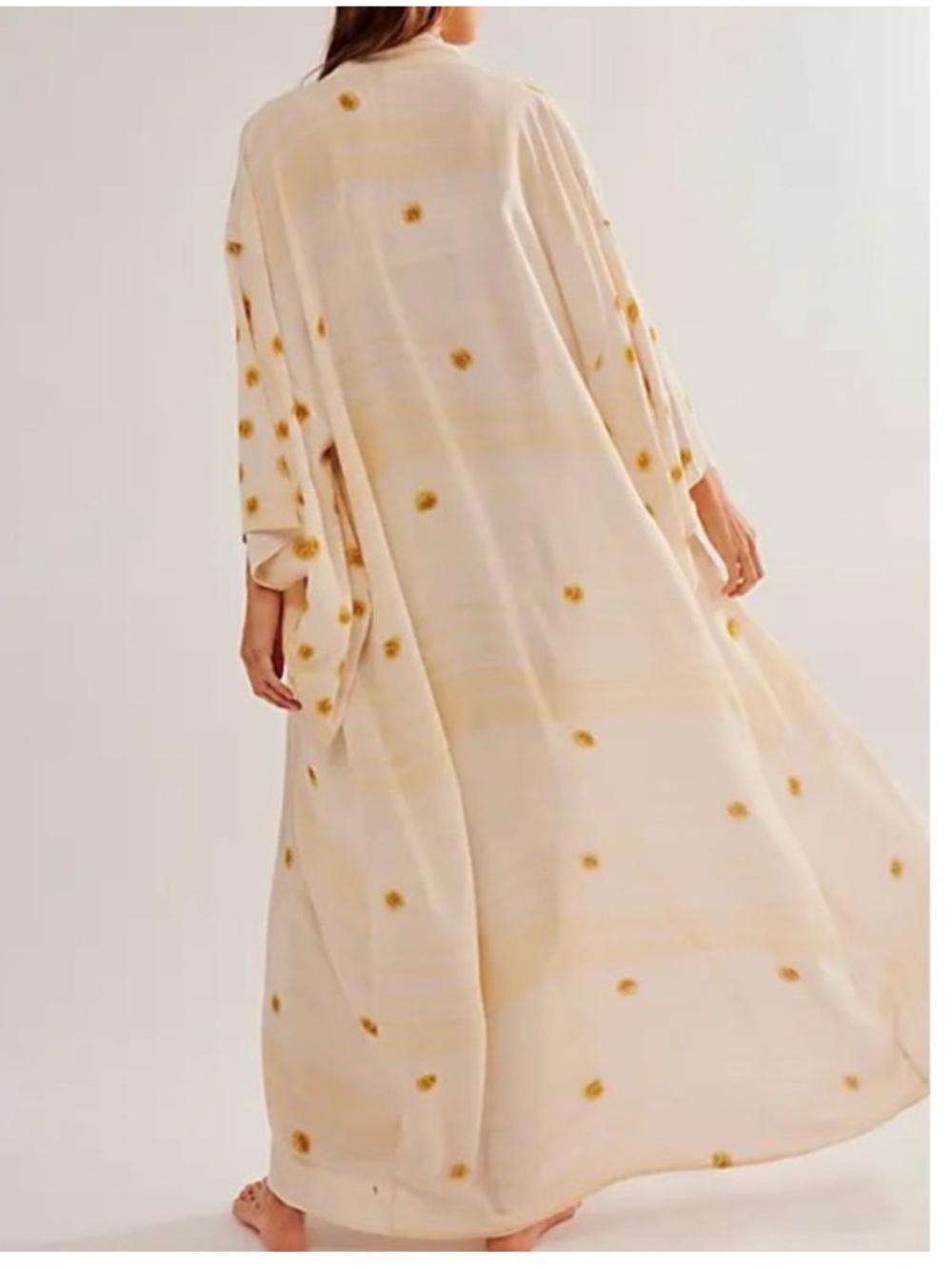 Free People One Size Laurel Canyon Kimono Golden Sand Duster Kimono